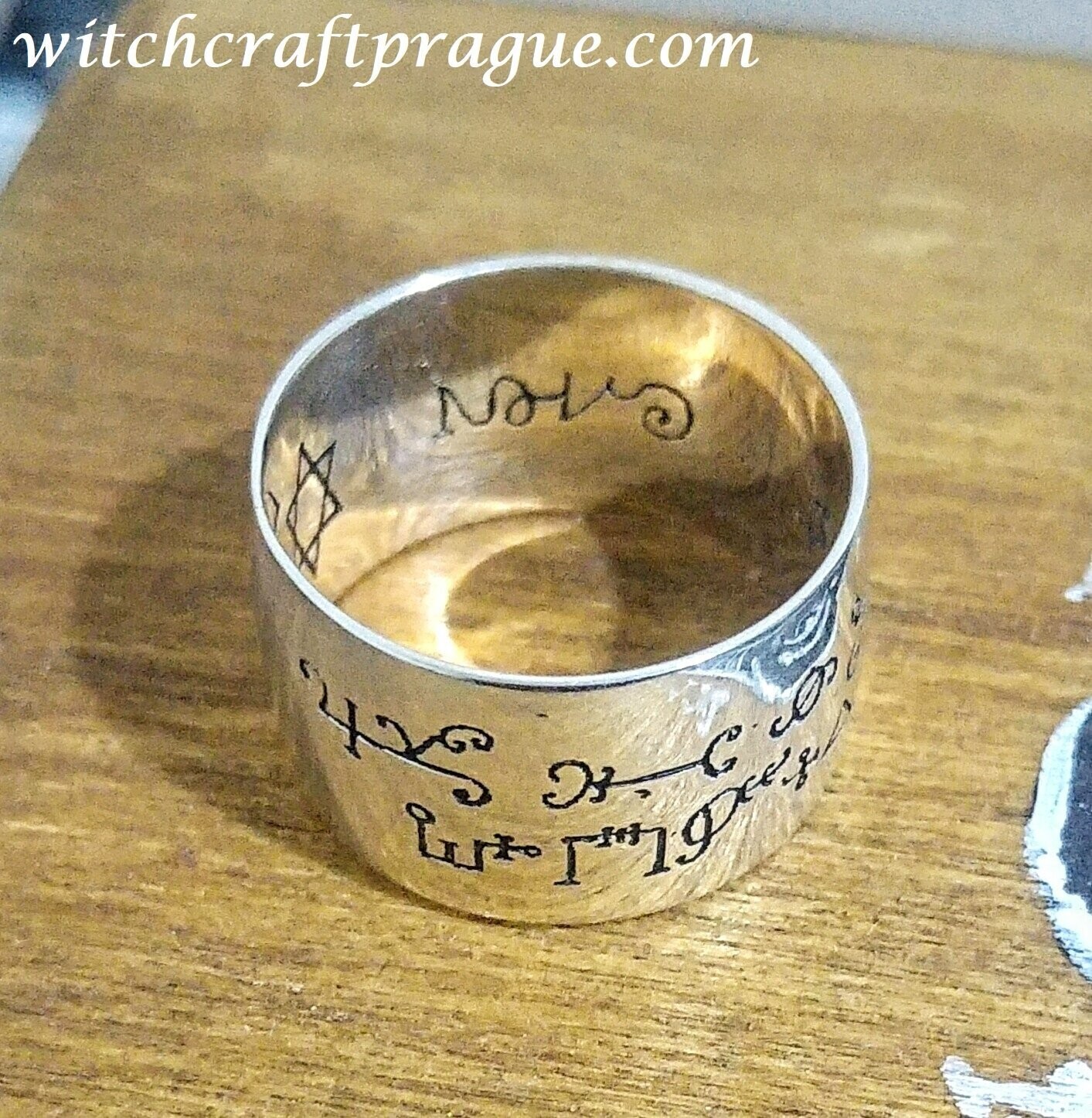 Solomon crown magic ring 18k gold, Material: 925 Silver
