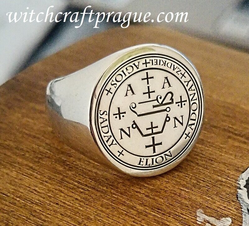Witchcraft Archangel Zadkiel sigil ring amulet