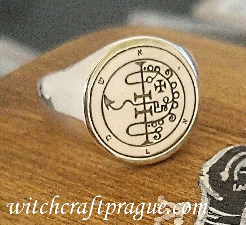 Witchcraft Goetia Asmodai seal lesser key ring