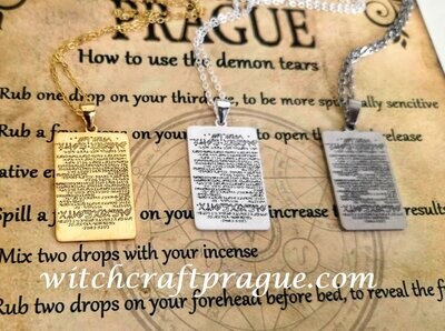The Emerald tablet of Hermes necklace alchemy talisman witchcraft amulet