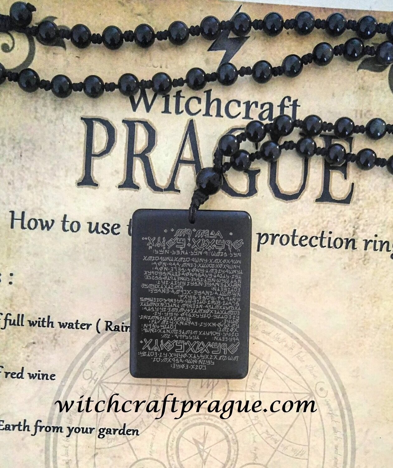 The Emerald tablet of Hermes necklace alchemy talisman witchcraft amulet