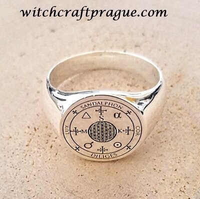 Archangel Sandalphon seal ring, witchcraft amulet,talisman