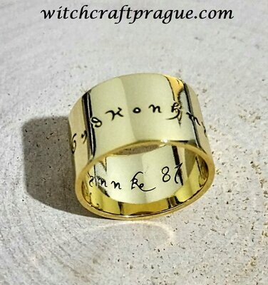 Witchcraft protection and fear ring amulet