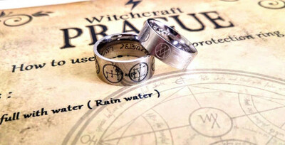 Witchcraft custom wedding ring amulet