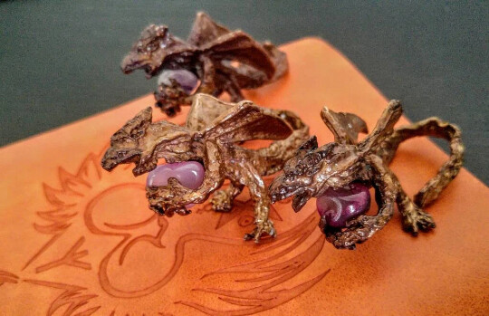 Witchcraft dragon amethyst Alchemy amulet Wicca talisman