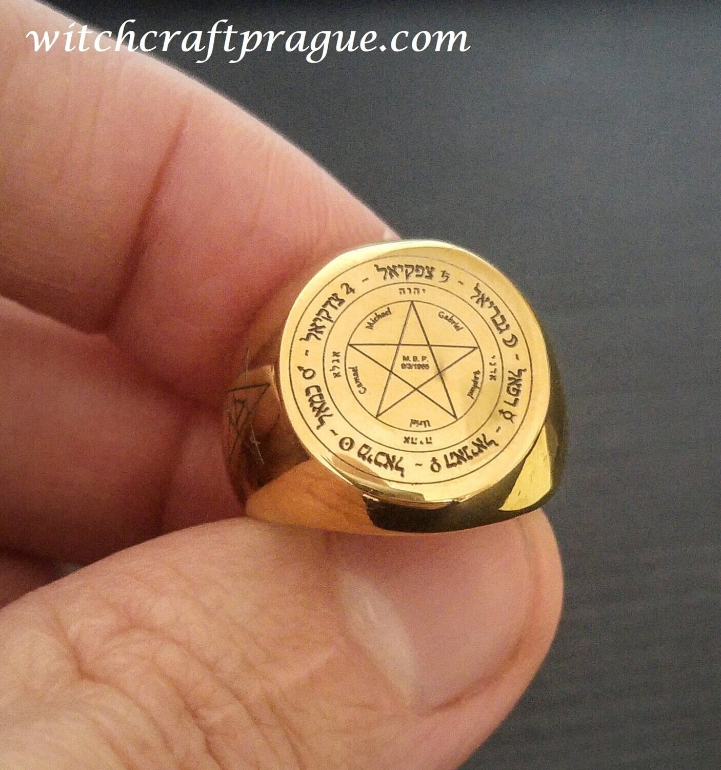 Custom witchcraft Archangels ring protection and blessing amulet