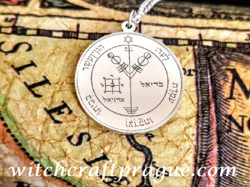 Fourth Pentacle of Jupiter necklace lesser key amulet alchemy talisman