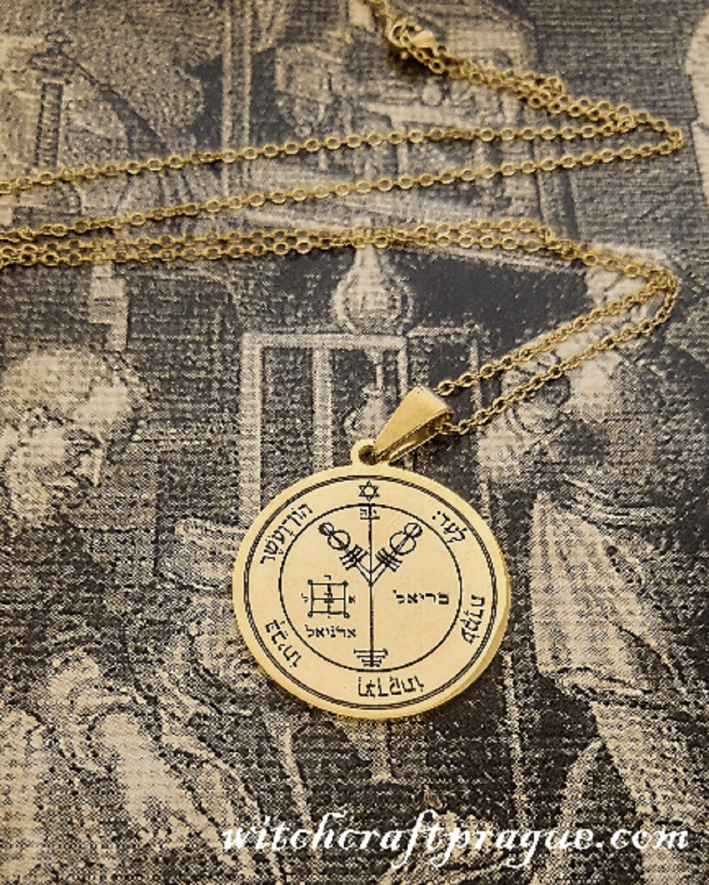 Fourth Pentacle of Jupiter necklace lesser key amulet alchemy talisman