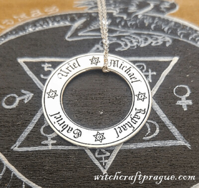 Witchcraft archangels ritual protection amulet necklace