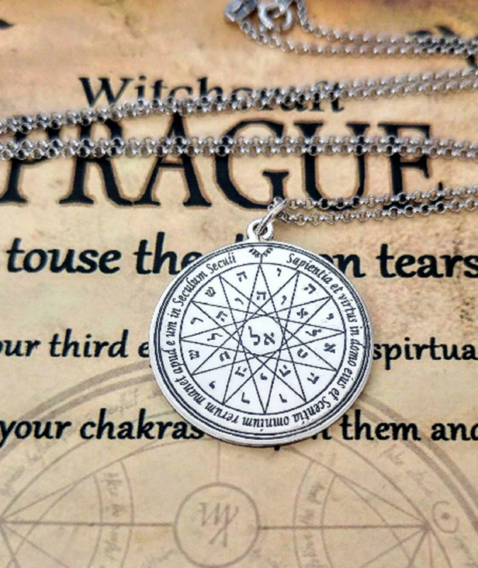 Fourth Pentacle of Mercury necklace key of Solomon