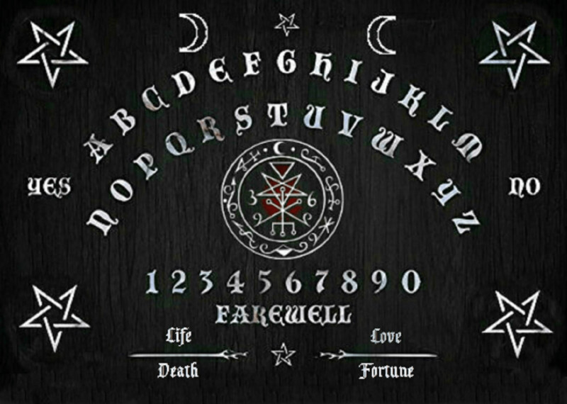Lilith canvas Ouija board witchcraft invoking demon