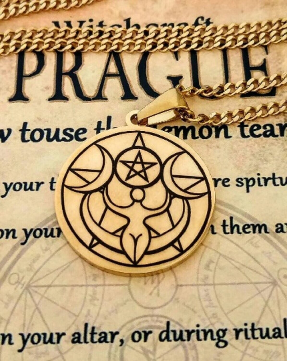 Hecate seal necklace witchcraft amulet Wicca talisman
