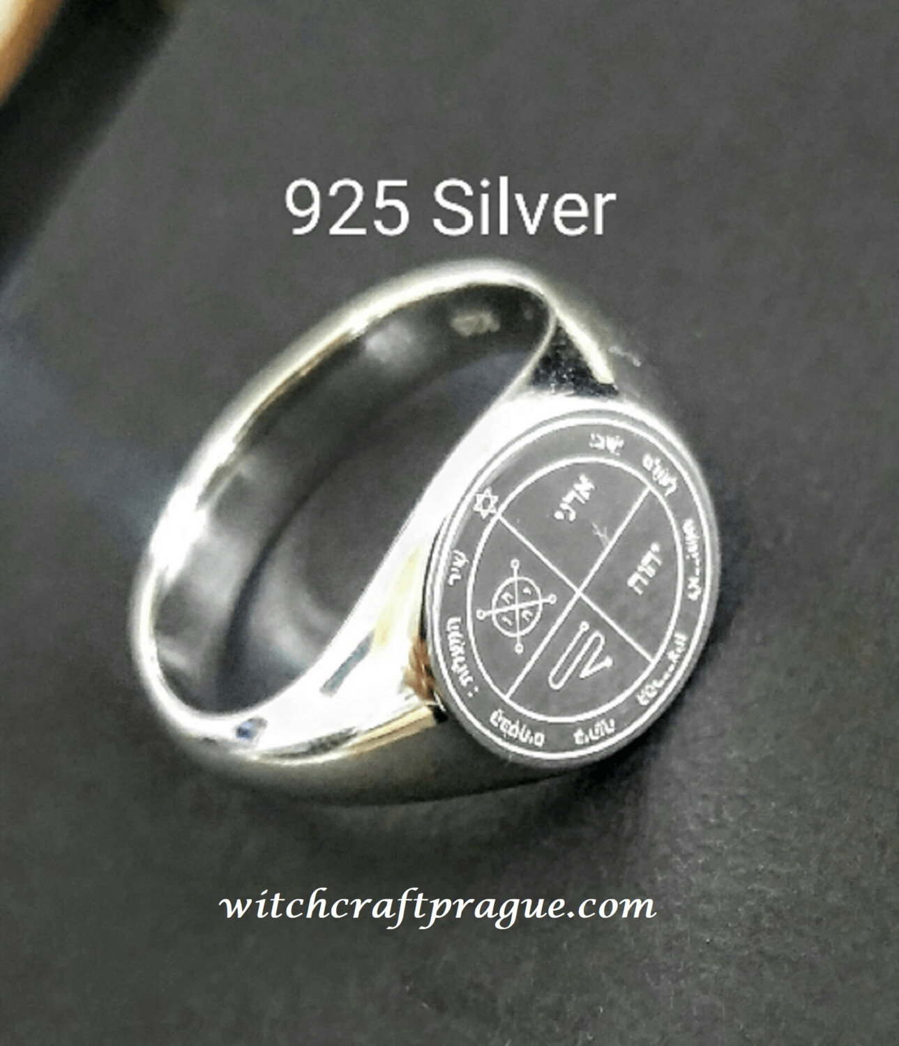 Third pentacle of Jupiter ring seal of Solomon, Material: 925 Silver