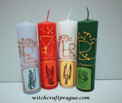 Archangels spell candle, witchcraft ritual, love magic
