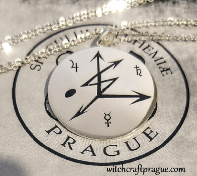 Chaos magic Ellis sigil necklace with Alchemy symbols
