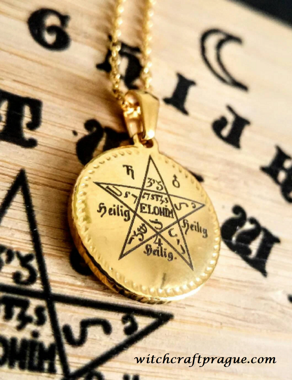 Witchraft protection amulet necklace,alchemy talisman