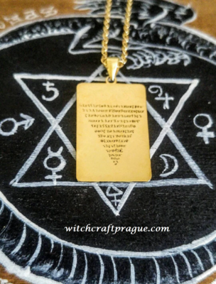 Witchcraft evocation spell necklace St. Germain alchemy amulet