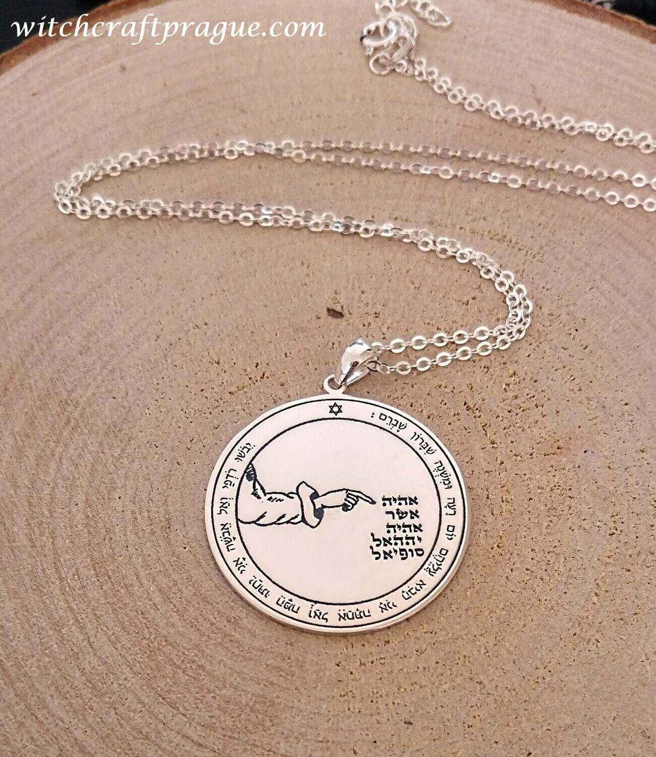 Fourth Pentacle of the Moon seal of Solomon necklace amulet