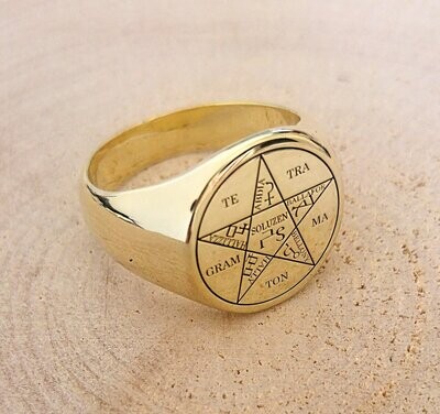 Pentagram of Solomon ring witchcraft amulet alchemy talisman