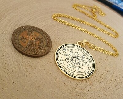 Alchemy protection necklace witchcraft amulet Wicca talisman sigil