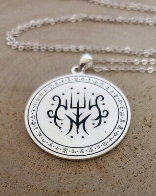 Witchcraft chaos magic sigil necklace amulet for protection