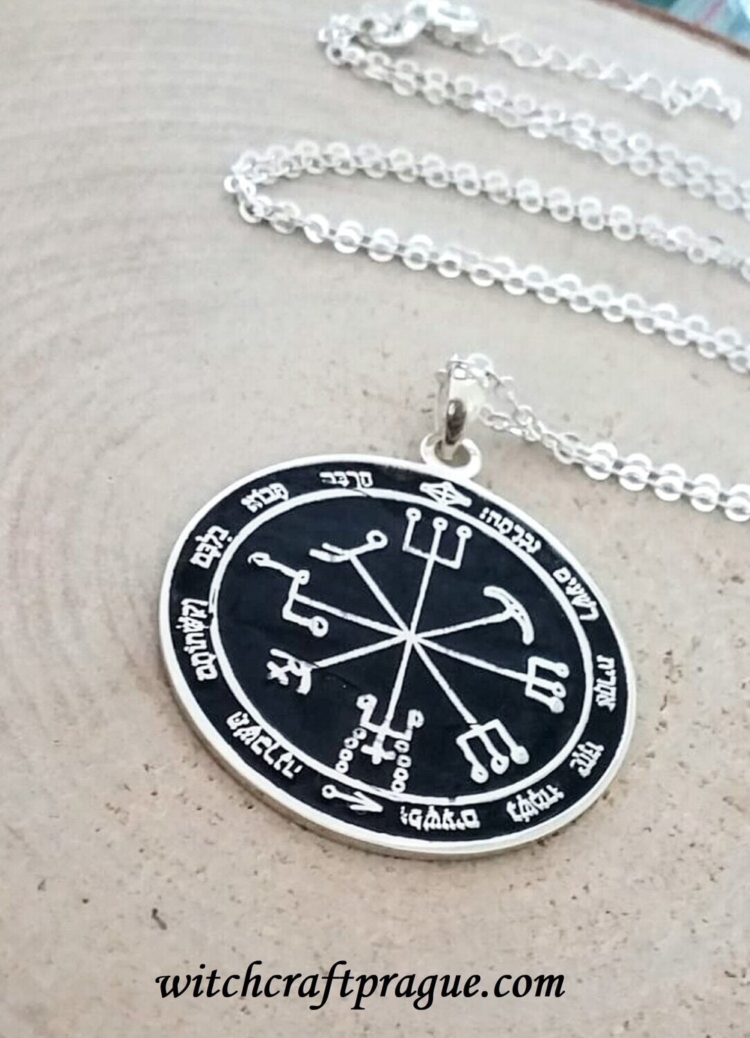 Witchcraft amulet for protection,seal of Solomon talisman, Material: 925 Silver
