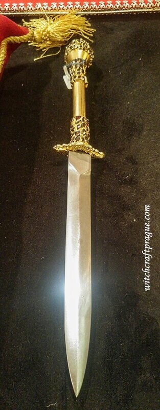 Witchcraft ceremonial dagger with gemstones atheme