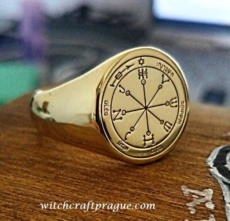 Sixth pentacle of mars seal of Solomon ring