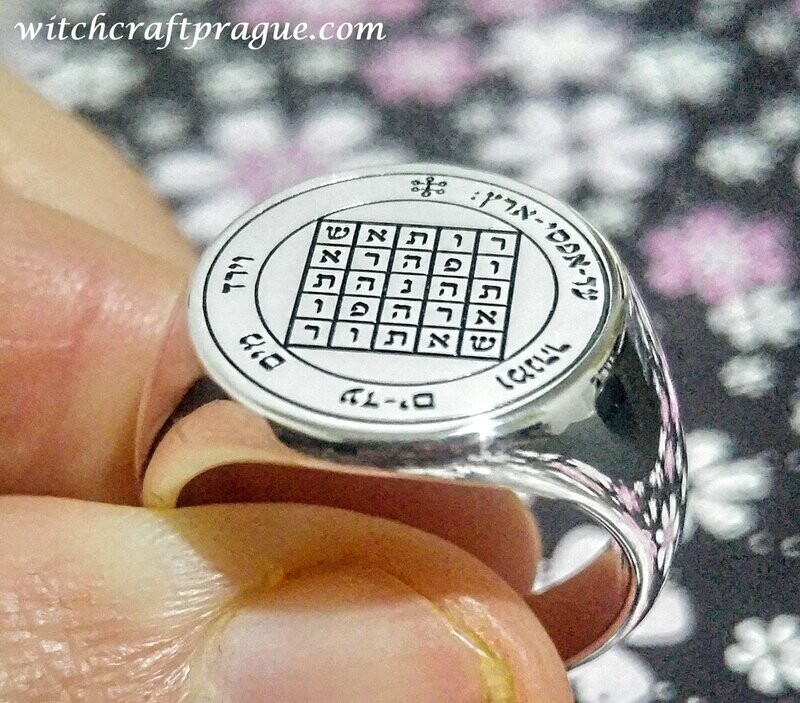Witchcraft Second Pentacle of Saturn ring amulet seal lesser key