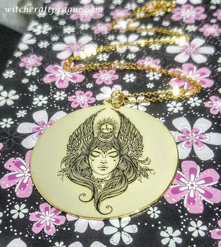 Lilith sigil necklace,beauty amulet,demon seal,handmade necklace