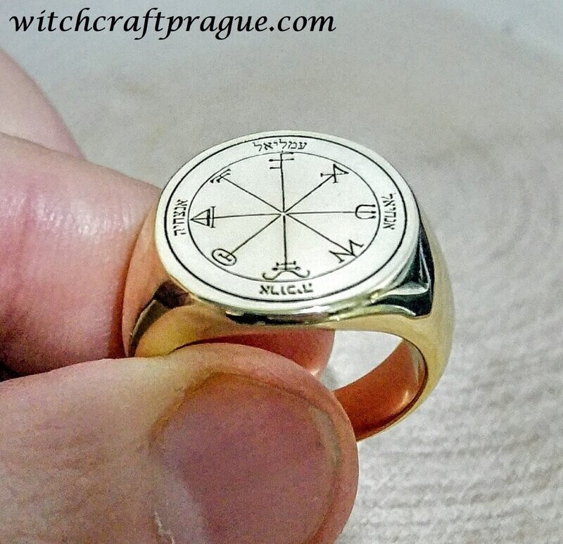 Third Pentacle of Saturn ring key of Solomon amulet