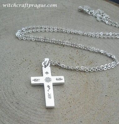 Customized cross sigil necklace amulet witchcraft talisman