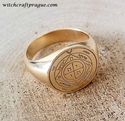 Fifth Pentacle of Saturn ring seal of Solomon amulet