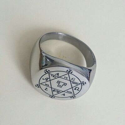 Hexagram of Solomon, goetia ring, witchcraft protection amulet, big size