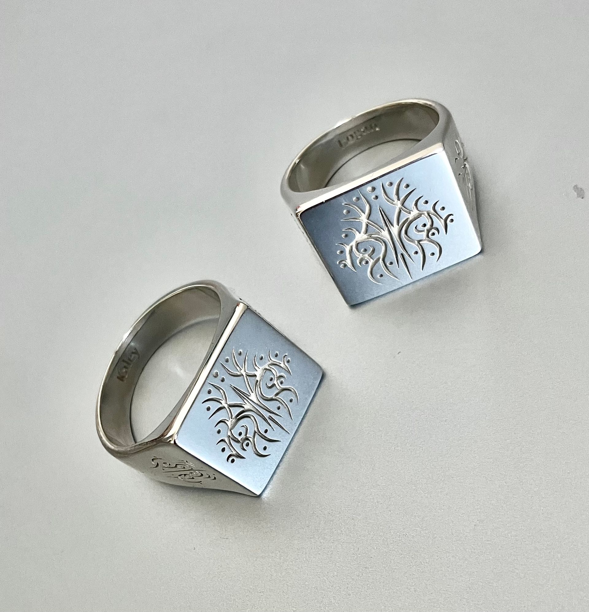 Customised square ring amulet for any need