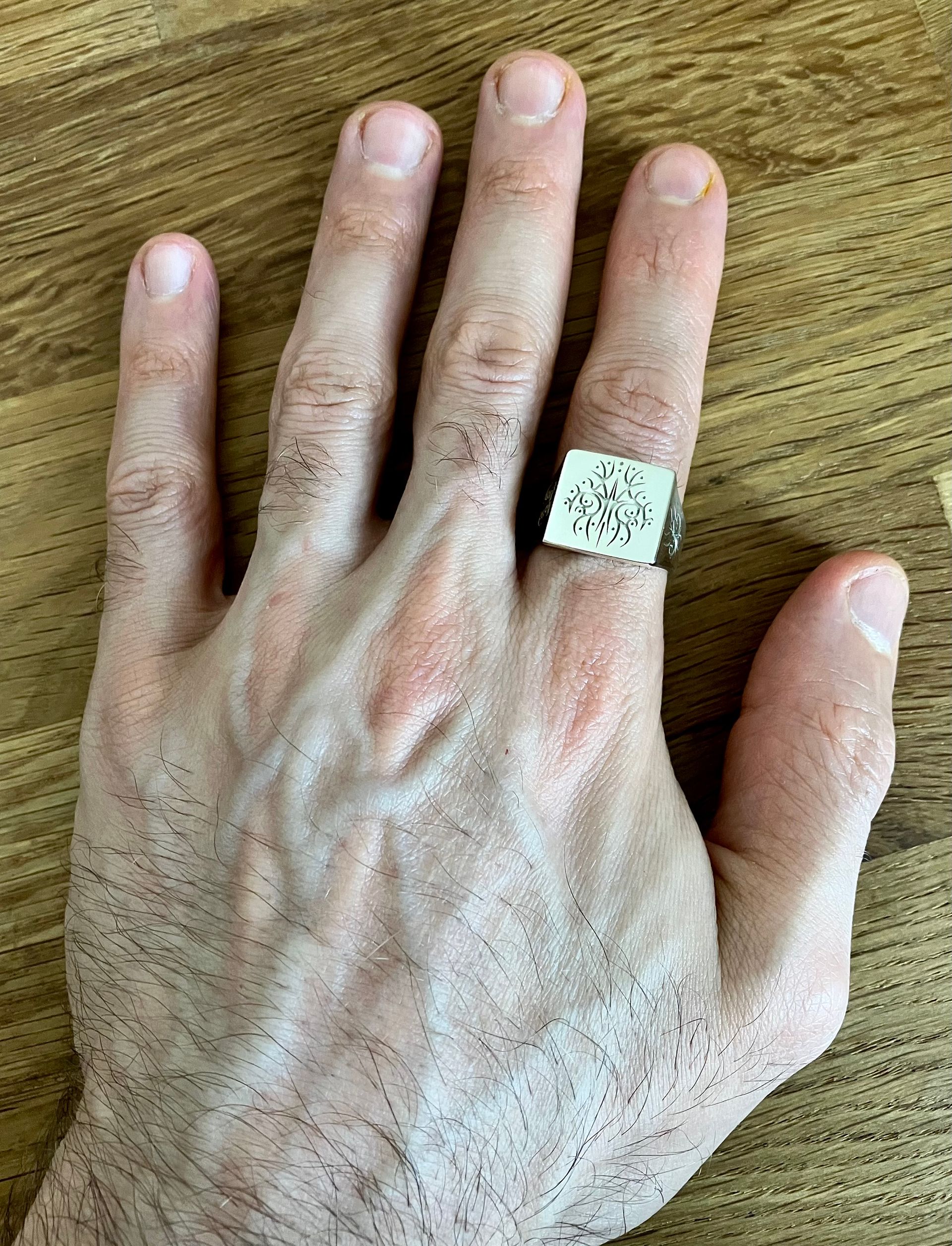 Customised square ring amulet for any need