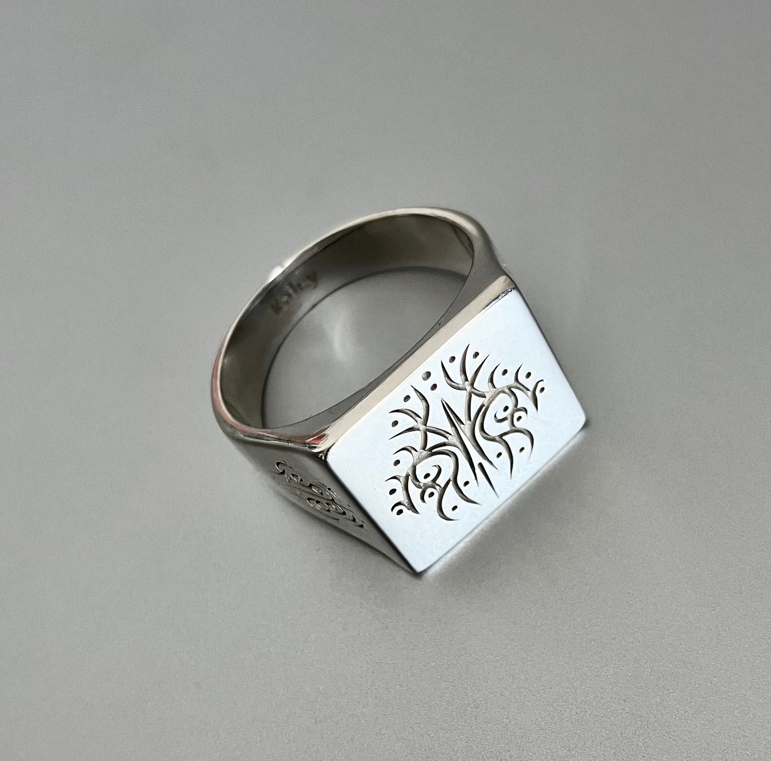 Customised square ring amulet for any need