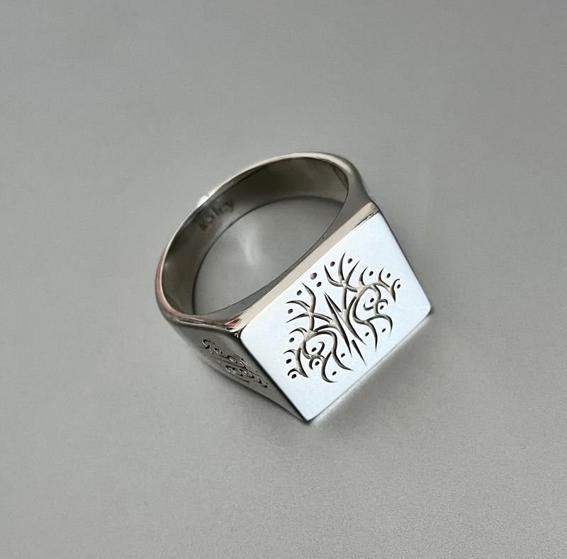 Customised square ring amulet for any need
