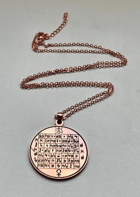 Venus talisman copper necklace, Love spell pendant