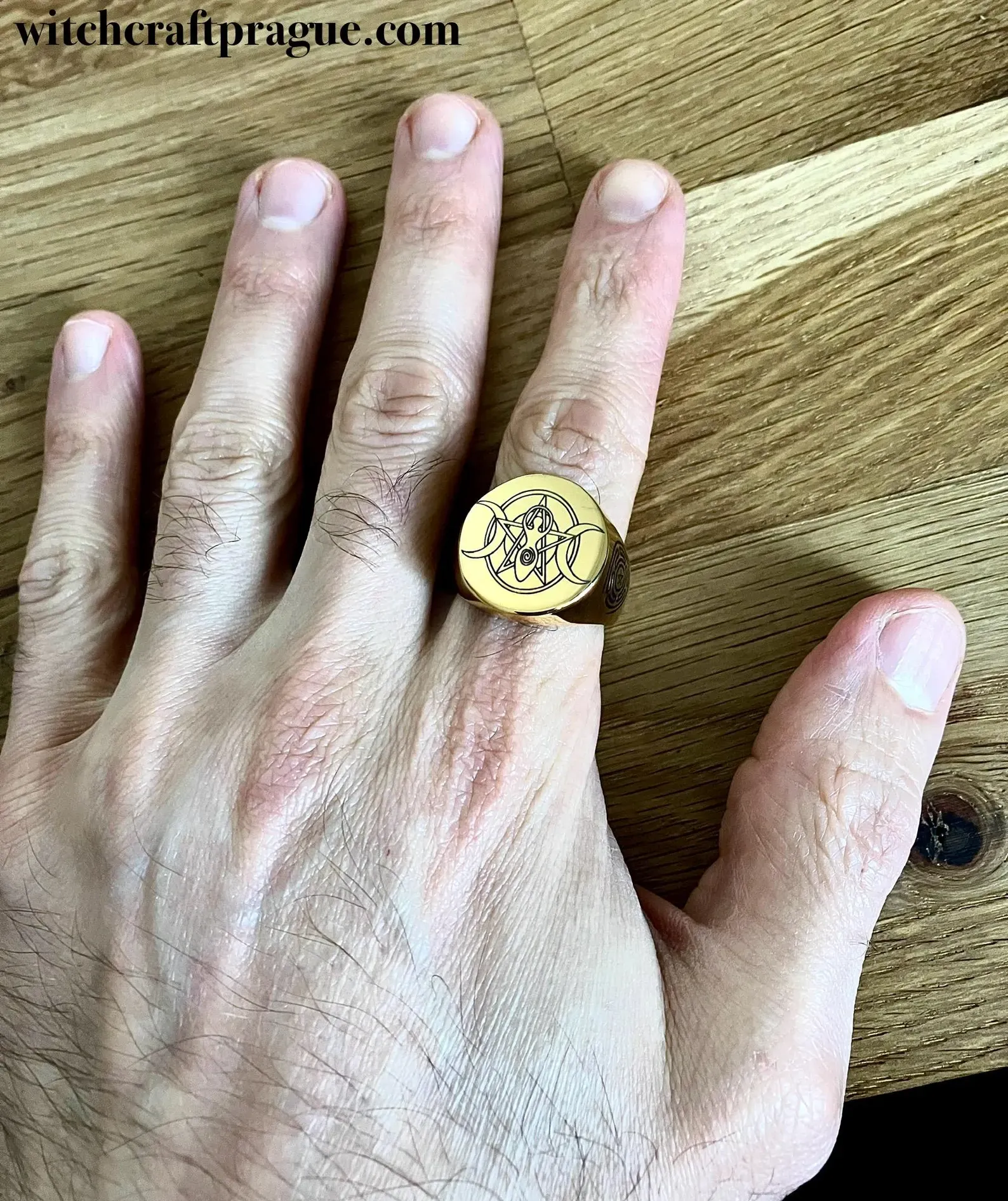 Hecate triple Moon Goddess Ring