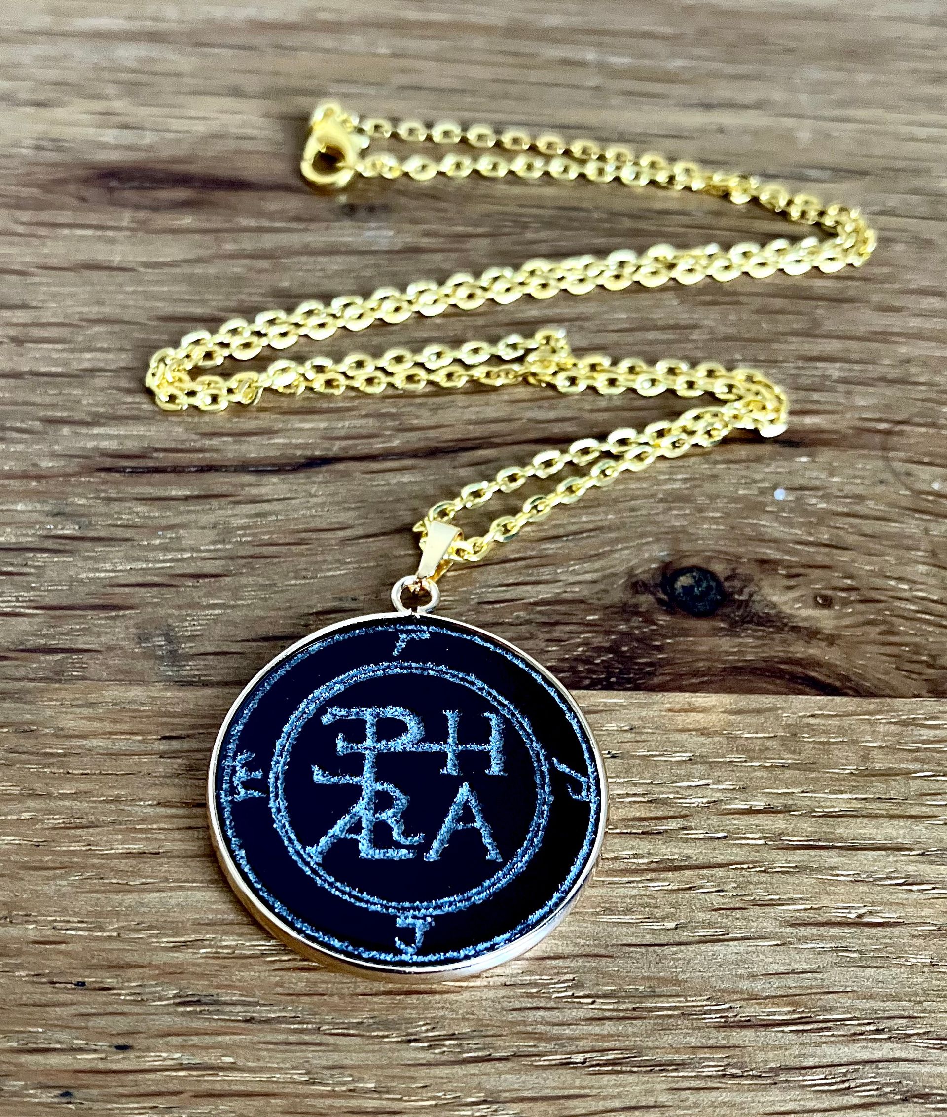 Archangel Raphael monogram necklace