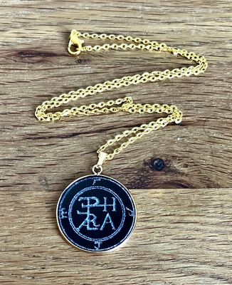 Archangel Raphael monogram necklace