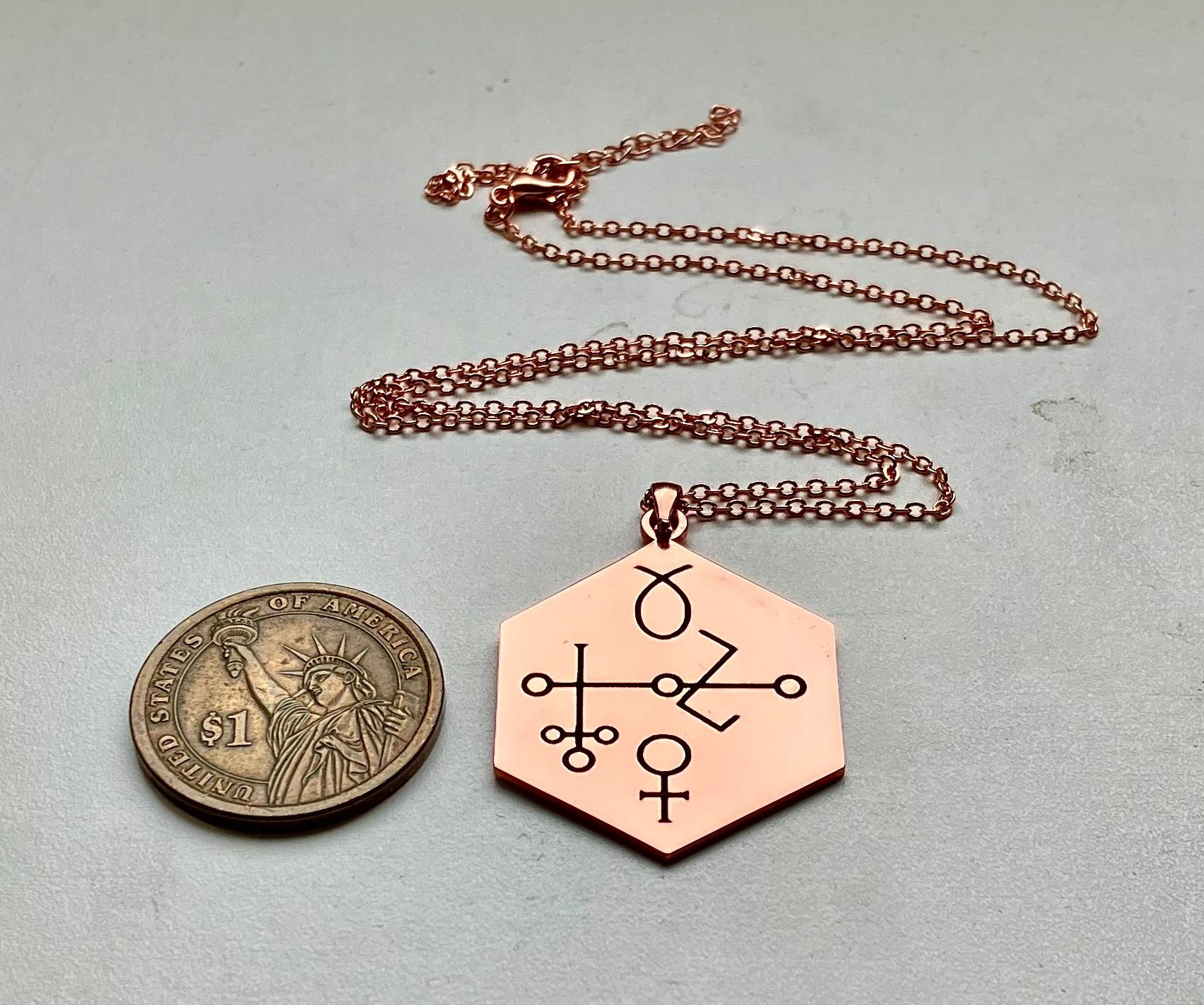 Seal of Venus necklace Enochian talisman