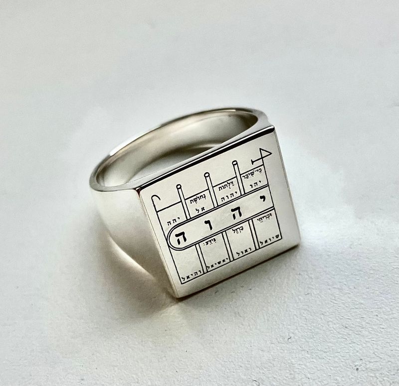 First Pentacle of the Moon seal of Solomon ring