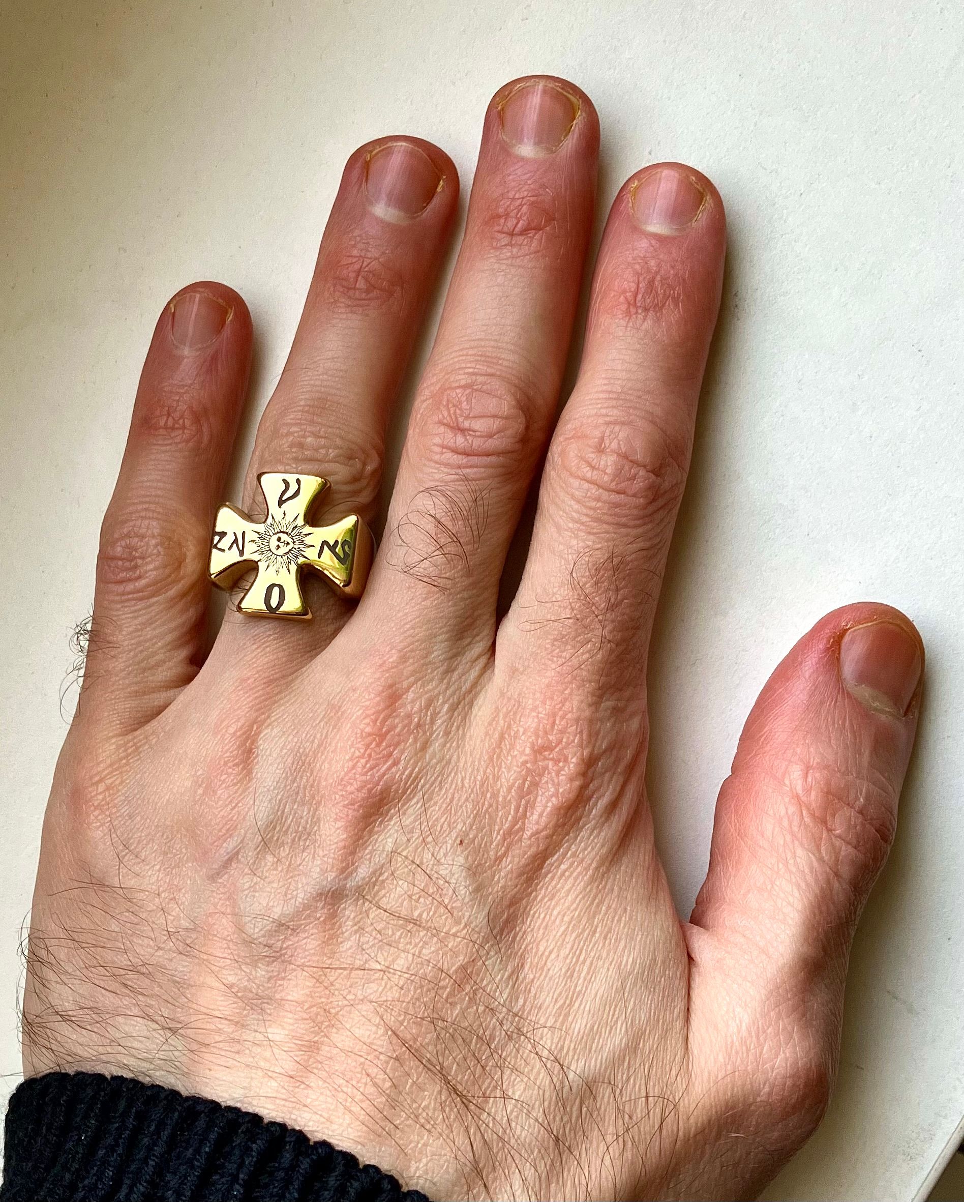 Black pullet controlling spirits amulet ring