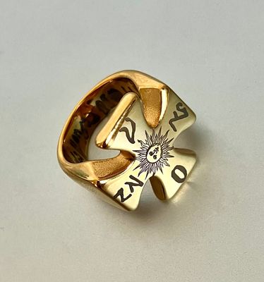 Black pullet controlling spirits amulet ring