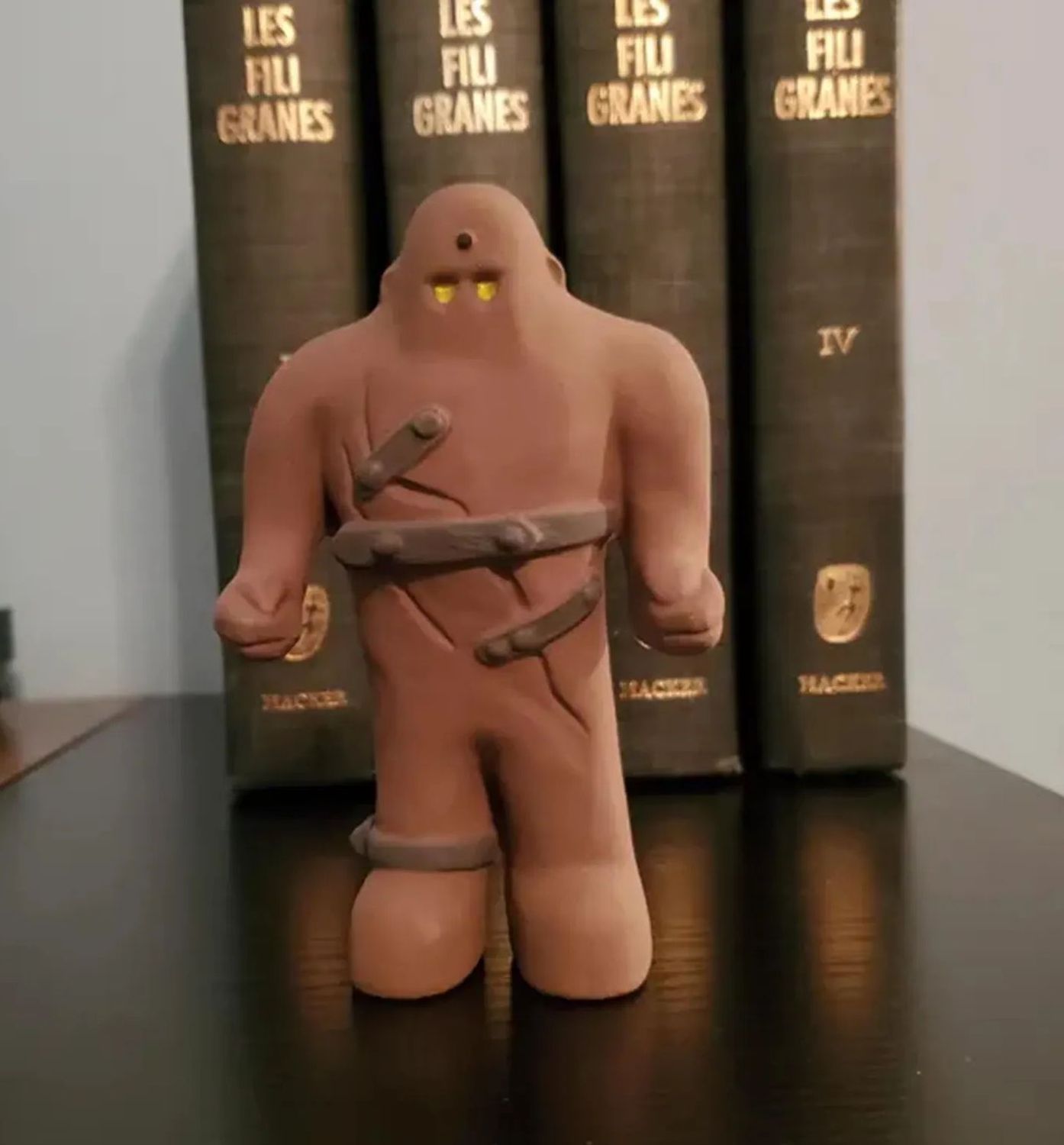 The Golem of Prague totem amulet, Size: 9.5cm (3.47 inch)