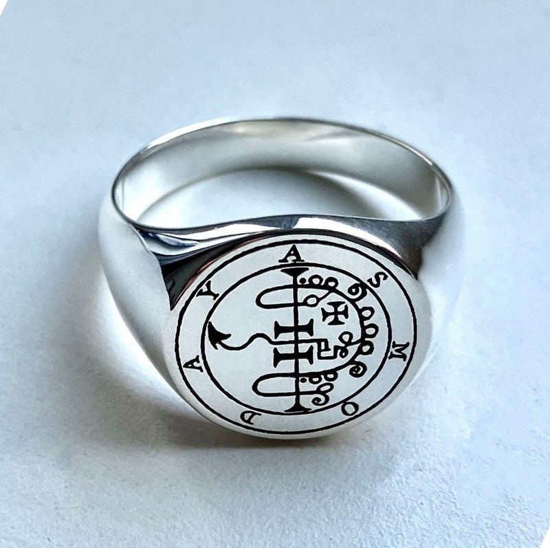 Goetia Asmodai sigil ring