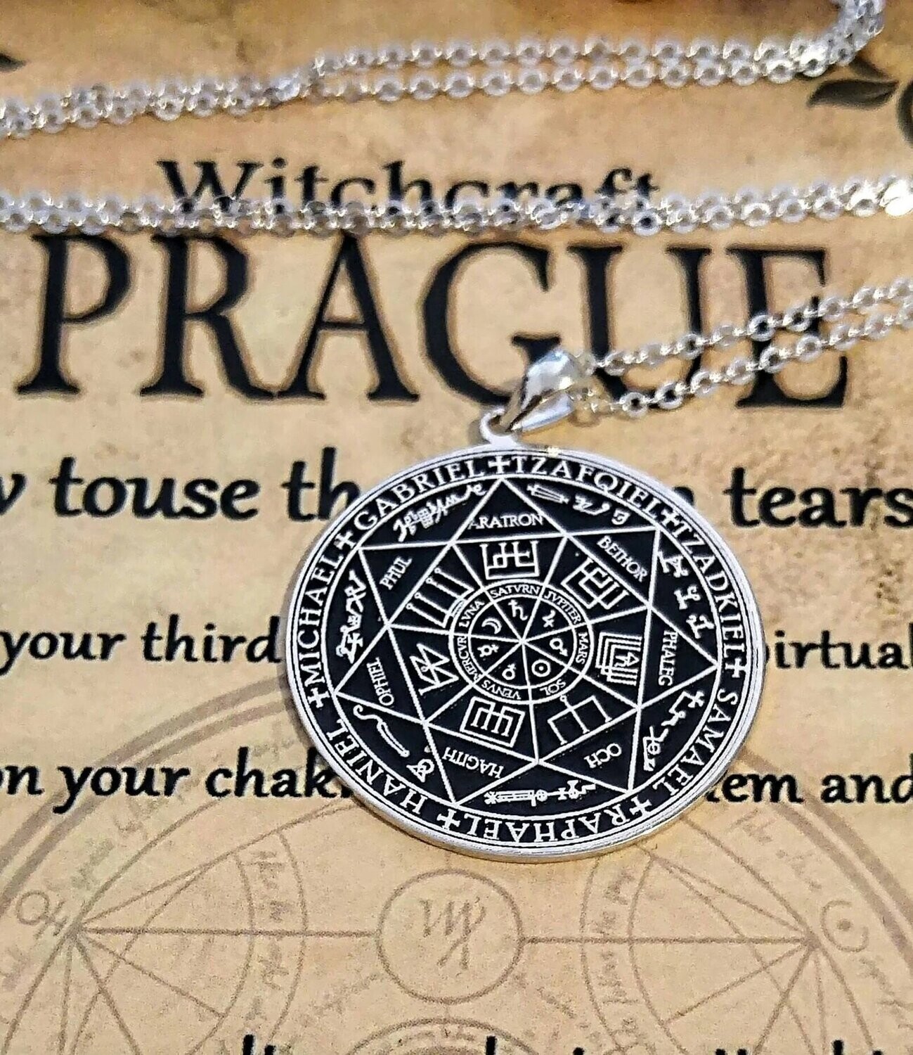Witchcraft archangels seal amulet Witchcraft archangels seal amulet, Material: 925 Silver, Finish: Black finish