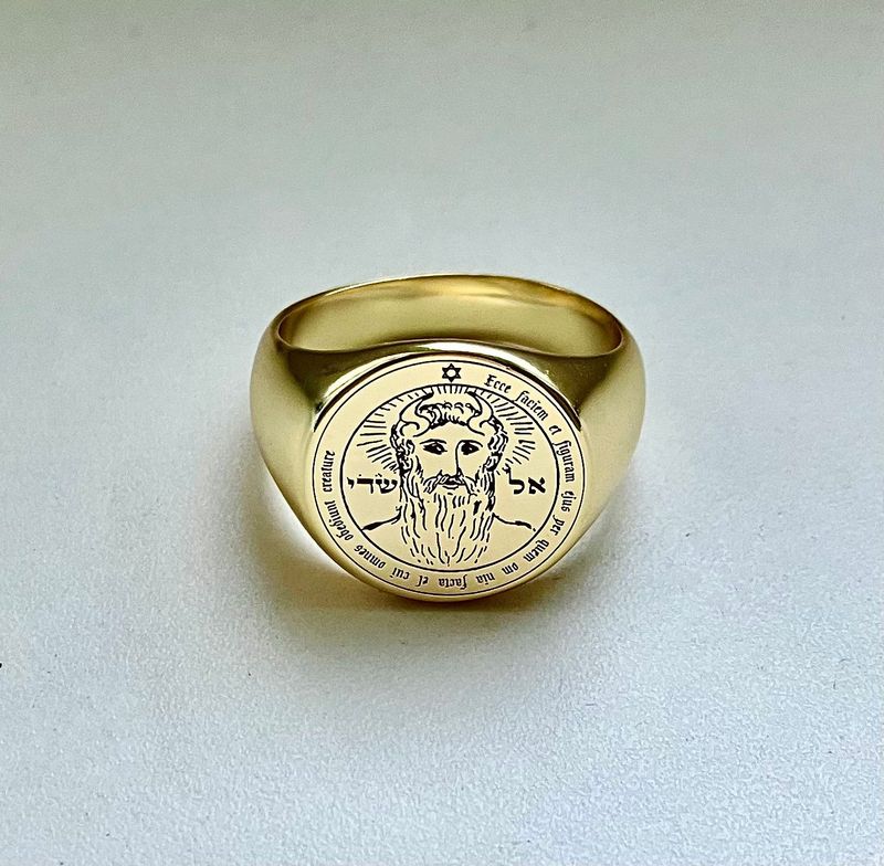 First Pentacle of the sun seal of Solomon ring